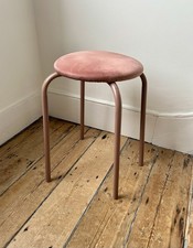 Beautiful Pink Velvet Stool