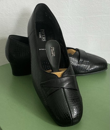 Pavers black leather low court - pavers,
