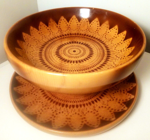Wooden maplewood bowl plate - &,