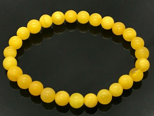 Amber bracelet round natural - amber,