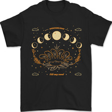Moonbeams Moon Phases Celestial Pagan Mens T-Shirt 100% Cotton