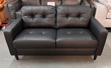 Bergen 2 Seater Leather Sofa, Mollis Leather Black RRP £1149