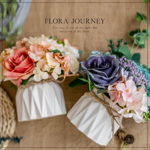 Nordic fake flowers with vase - nordic,
