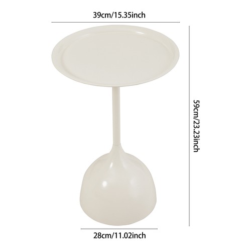 Round side end - round, small