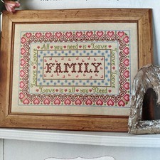 Historical sampler company family heart of the home Cross Stitch Chart