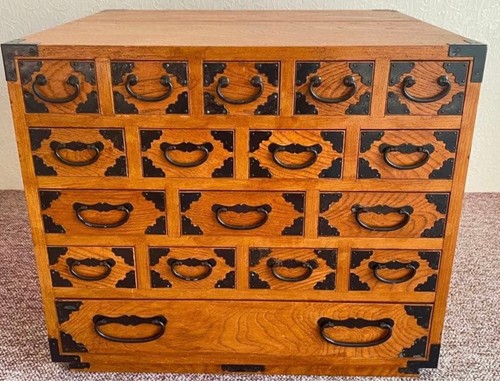 Japanese antique wooden tansu - antique,