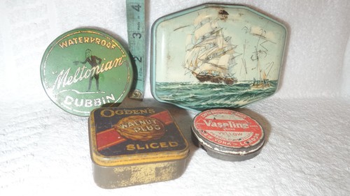 Vintage retro tins with - retro, tins.