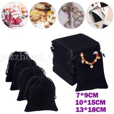 10 20 50 Velvet Jewellery Drawstring Wedding Gift Bag Favour Pouches Bags 3 Size