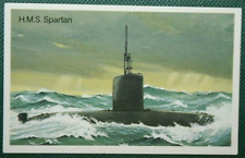 HMS SPARTAN   Swiftsure Class Nuclear Powered Submarine  Illustrated Card  EE29M