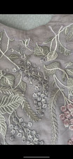 Baroque lilac embroidered designer dress/ tunic