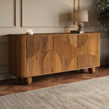 Large Mango Wood Sideboard with Ball Feet - Ivan VAN004