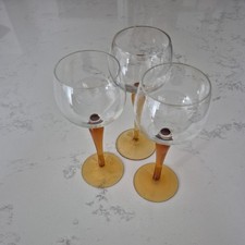 Three Vintage Hock Glasses