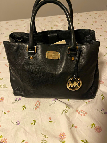 Michael kors black leather - black,