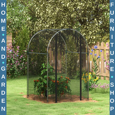 Fruit Cage Birds Netting & Heavy Duty Protection Tent with Zipped Door Black