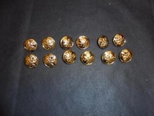 Gold finish Guernsey Ambulance Medical Uniform Buttons Set of 12 -  25mm