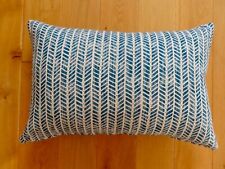 Zoe Glencross - Huge -20 x 14 "  - Teal / Navy  Linen Cushion Cover Zip