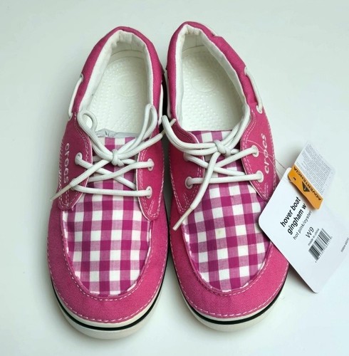 Nwt womens crocs pink gingham - nwt,