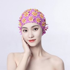 Floral Petal Swim Cap Vintage
