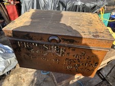 Large Metal Deed Box / Document Box - 50x35x30cm - Handles & Lock- Herefordshire