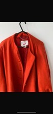 Orange cashmere coat - cashmere,