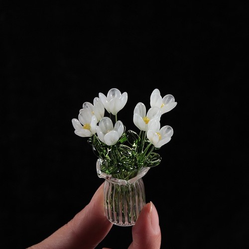 Ornament mini glass flower - ornament,