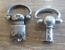 2 SILVER POCKET WATCH BOWS WITH PENDANTS  FOR THE WATCHMAKERS