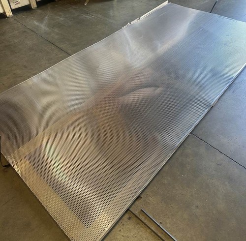 Damaged aluminium perforated - *damaged*,