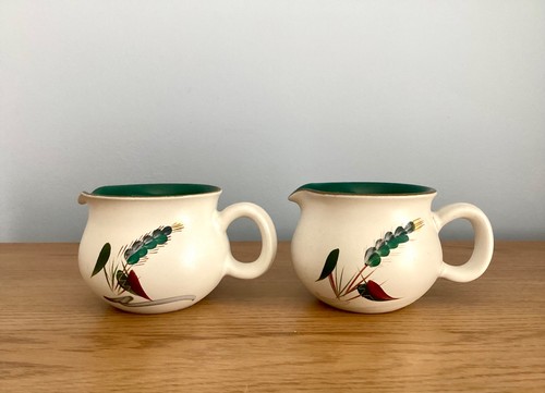 Denby jugs greenwheat vgc - greenwheat,