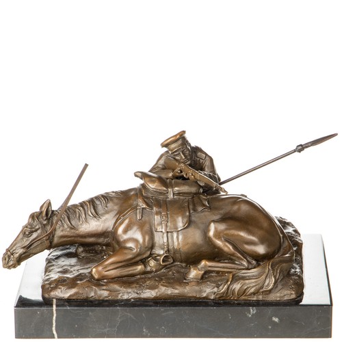 Bronze sculpture soldier - bronze,