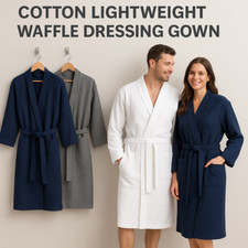 WAFFLE TOWEL BATH ROBE UNISEX