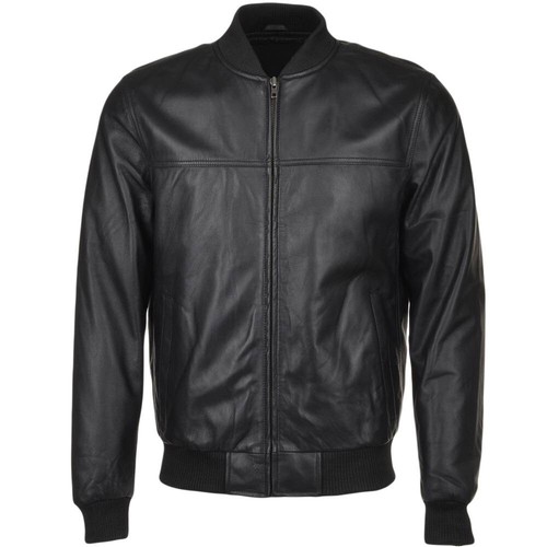 Men real leather jacket - real,