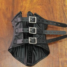 PU Leather Neck Collar Corset