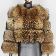 UK Women Gifts Luxury Faux Fur Shaggy Jacket Winter Short Top Coat Warm Outwear 