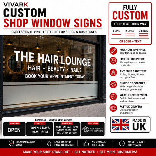 Custom shop window - shop, vinyl
