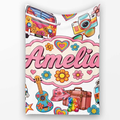 Soft fleece blanket hippie - soft,