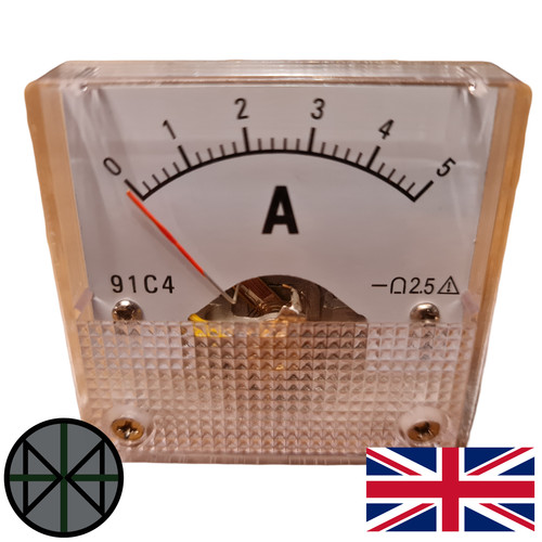 Ammeter analogue panel - dc,