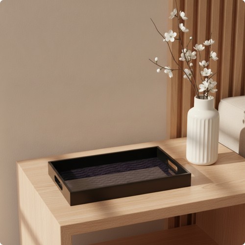 Decorative tray with handles - decorative,