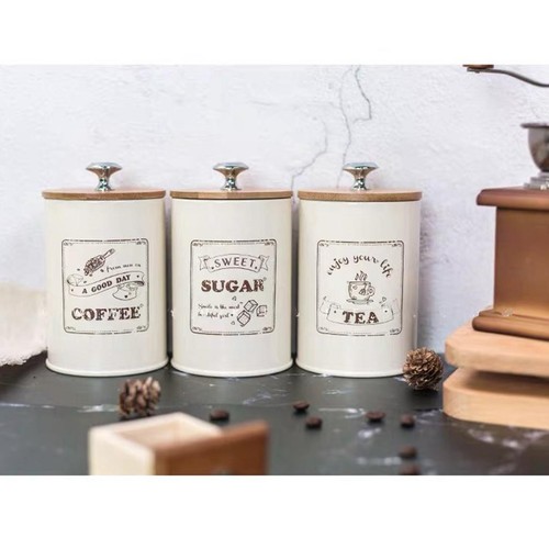 Retro tea coffee sugar - 3x,