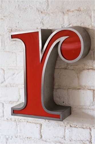 Vintage metal red - &, perspex