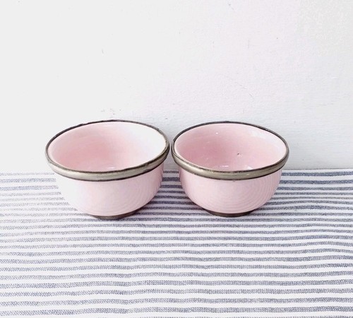 Pair vintage moroccan pink - vintage,