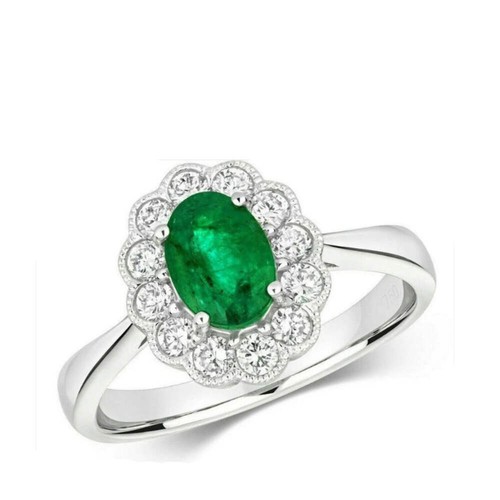 Real emerald and diamond - real,
