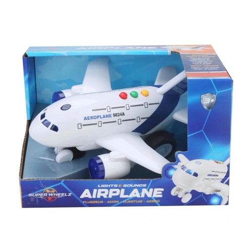 Airplane with lights and - with,