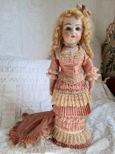 Pink silk lace dress for - lace,