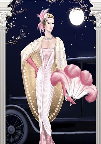 Art deco ladies cross - deco,
