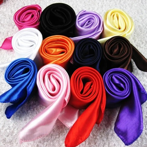 Satin solid silk scarf hijab - solid,