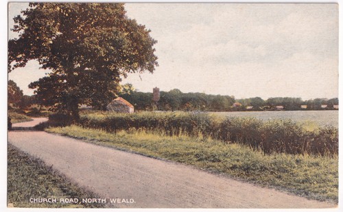 Vintage postcard church road - postcard,