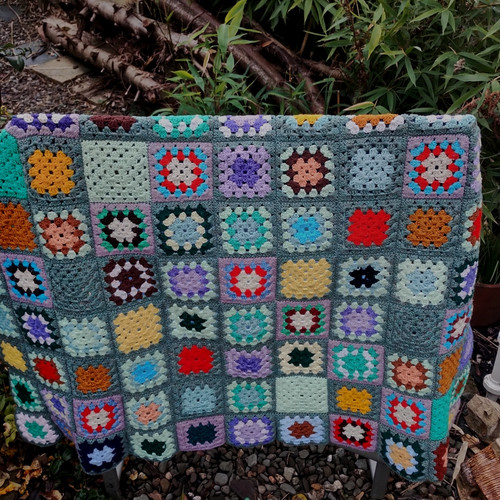 Vintage granny square - granny, blanket