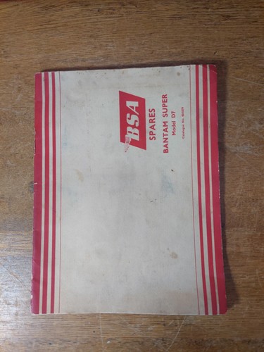 Vintage bsa spares - "bsa", book