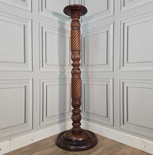 Antique wooden plant stand - antique,