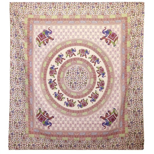 Purple blue cream elephant - blue,
